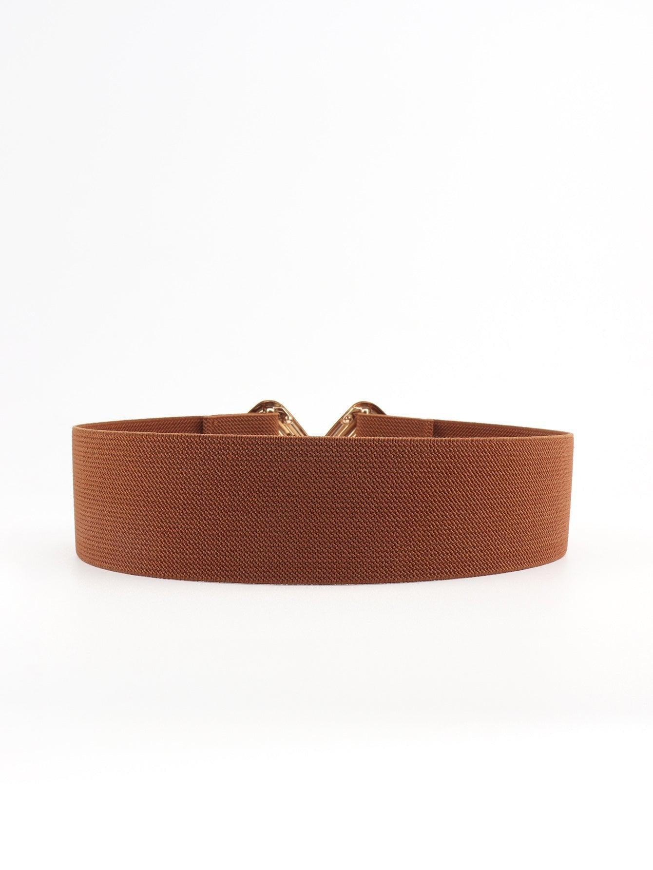 Geometric Buckle Elastic Wide Belt BLUE ZONE PLANET