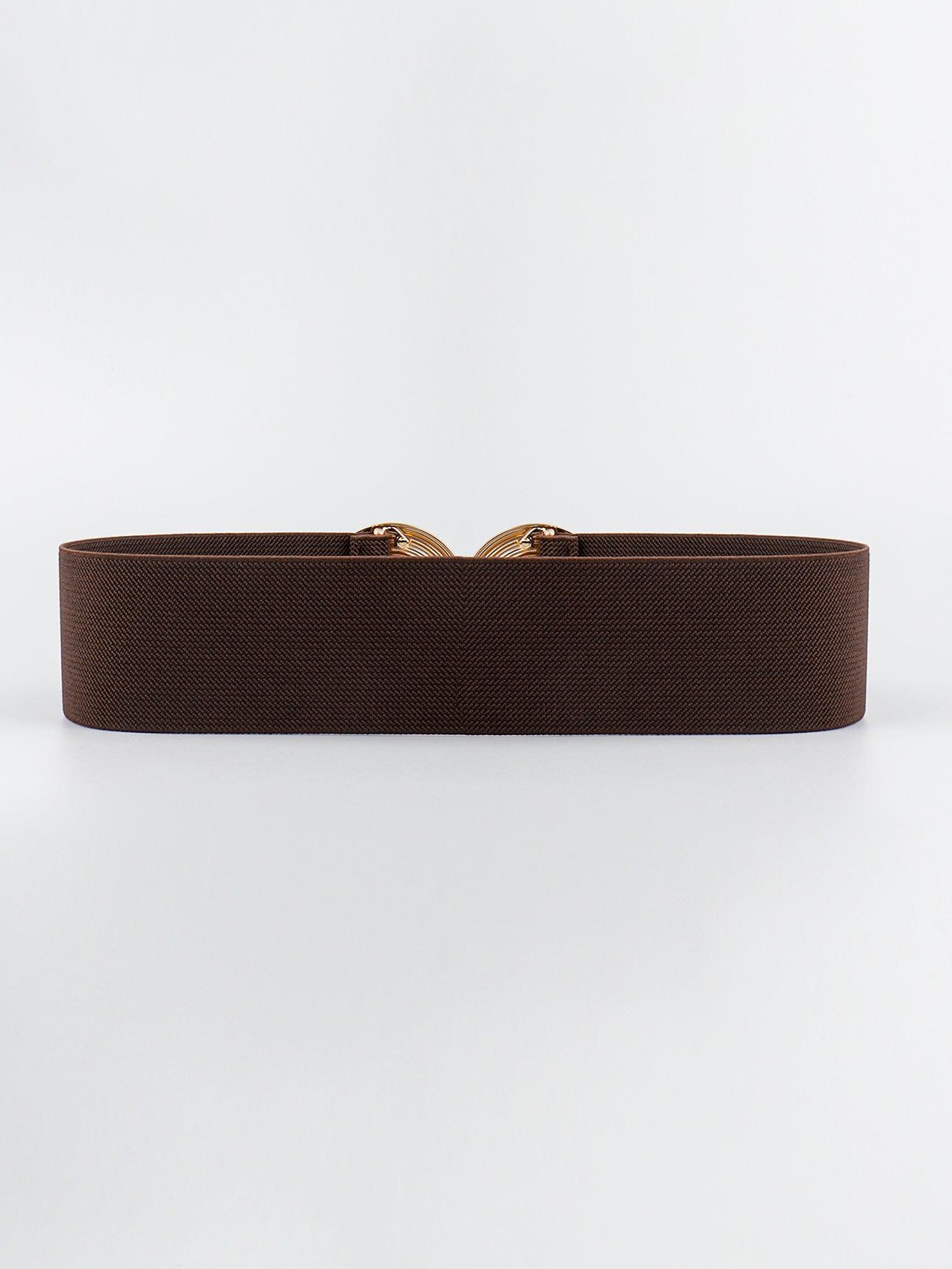 Geometric Buckle Elastic Wide Belt BLUE ZONE PLANET