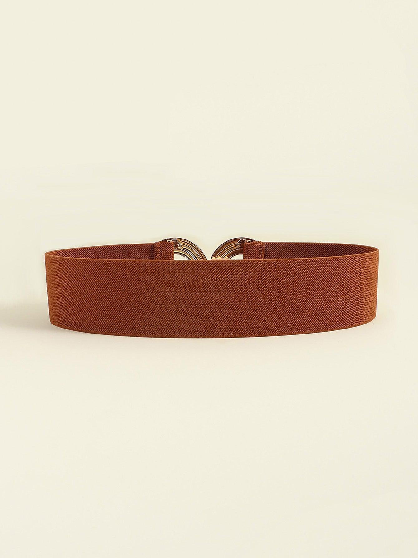 Geometric Buckle Elastic Wide Belt BLUE ZONE PLANET