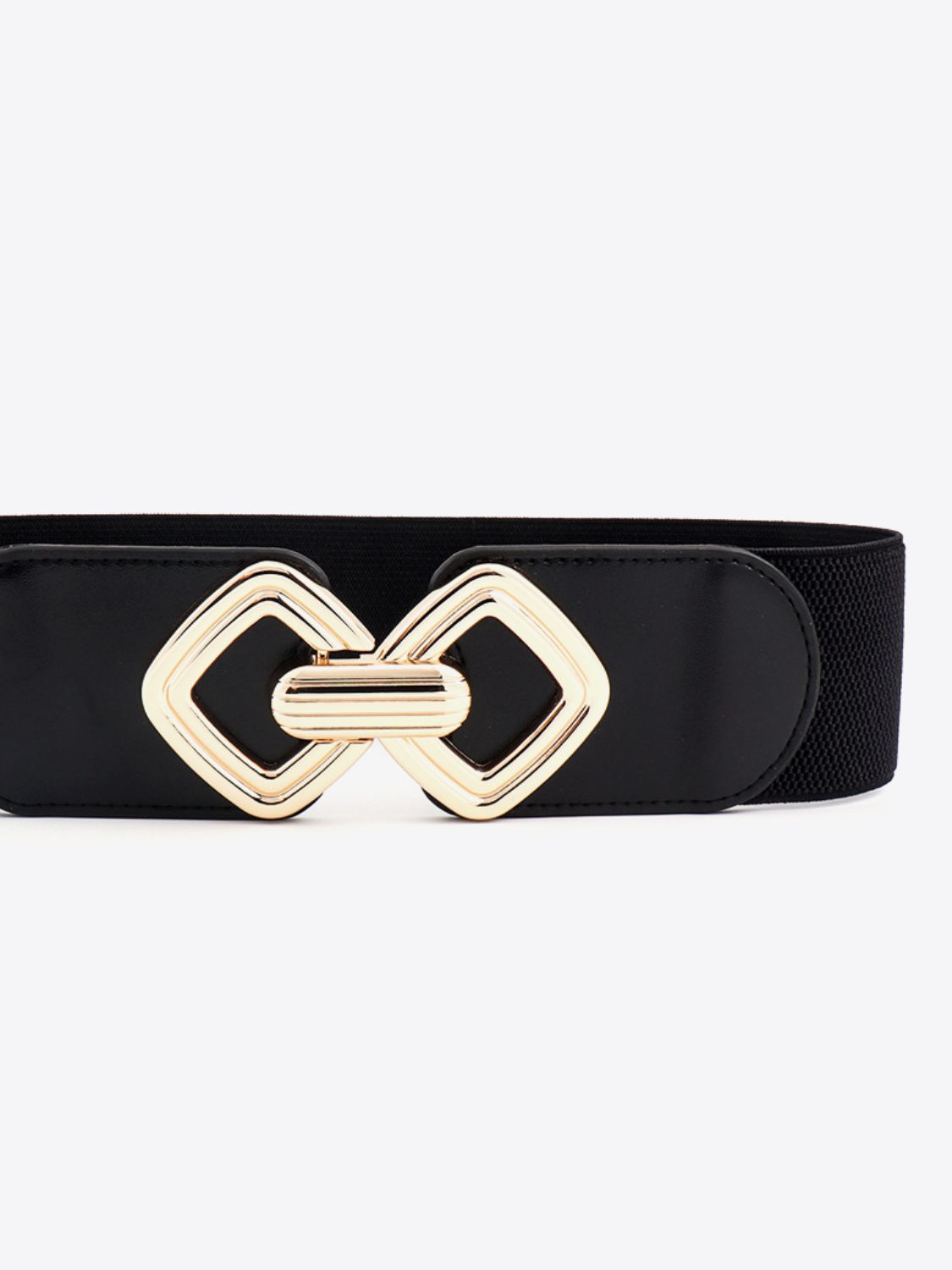 Geometric Buckle Elastic Wide Belt BLUE ZONE PLANET