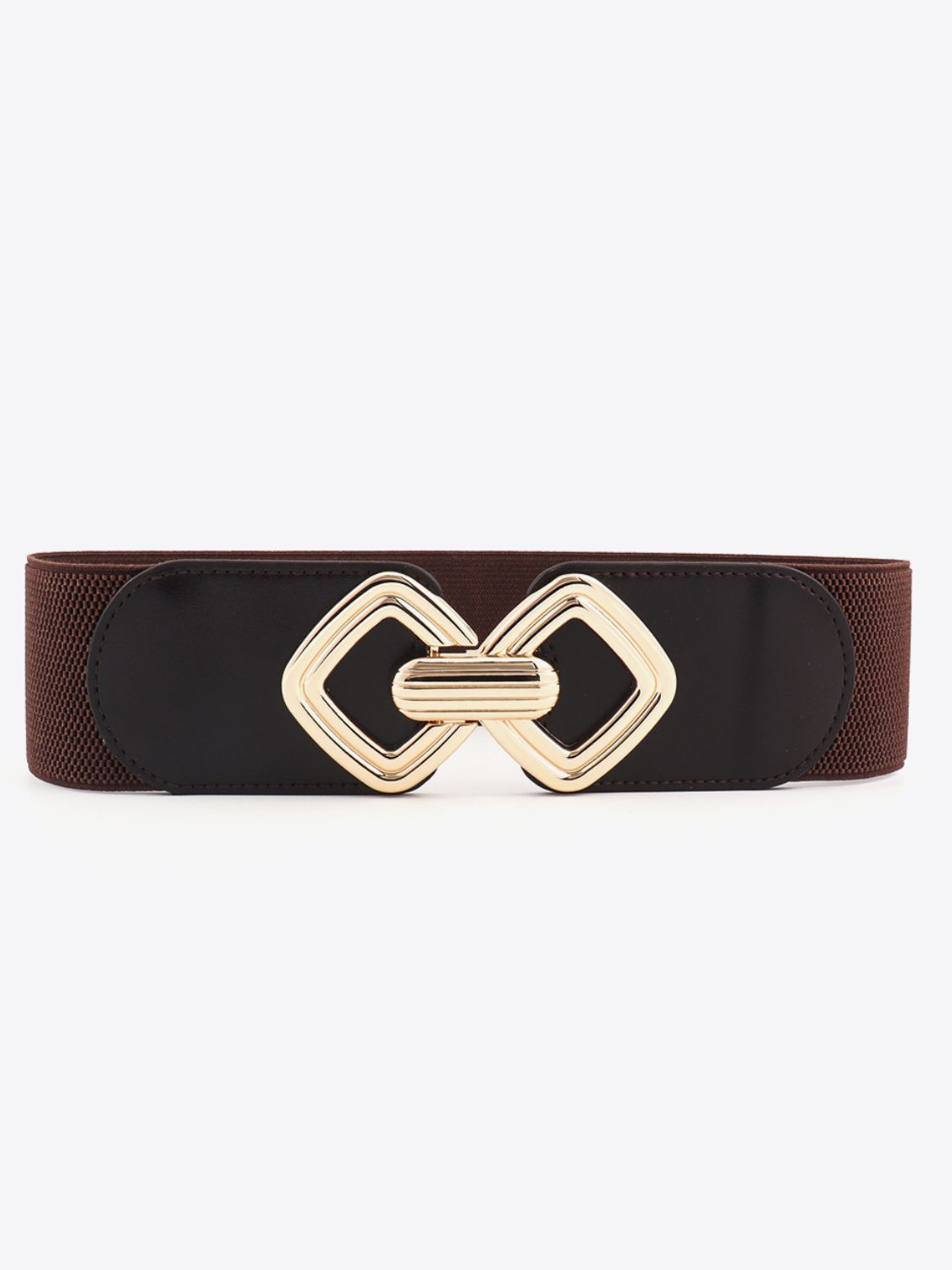 Geometric Buckle Elastic Wide Belt BLUE ZONE PLANET