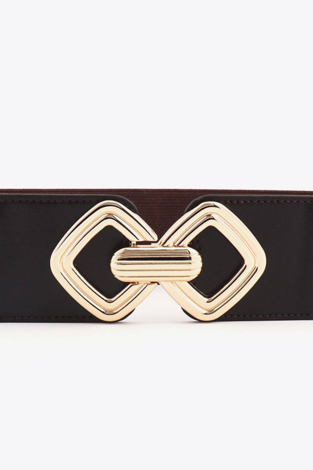 Geometric Buckle Elastic Wide Belt BLUE ZONE PLANET