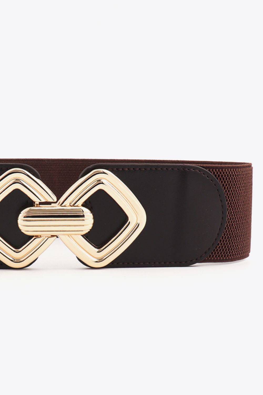 Geometric Buckle Elastic Wide Belt BLUE ZONE PLANET