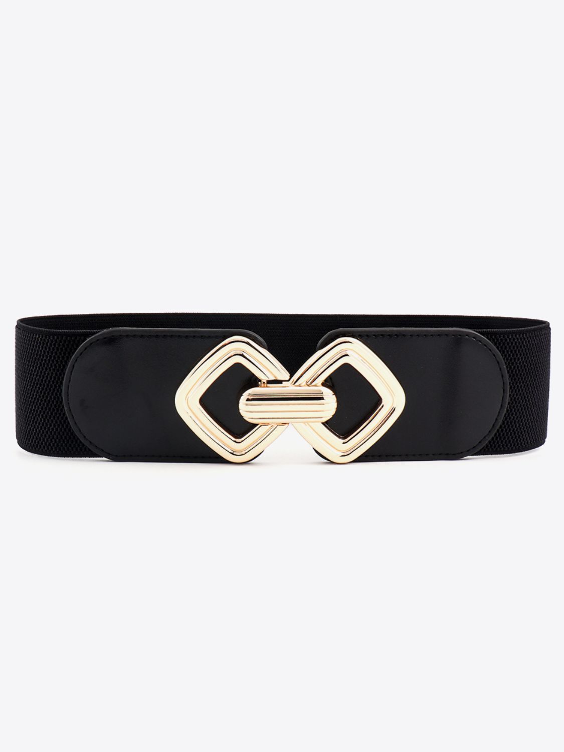 Geometric Buckle Elastic Wide Belt BLUE ZONE PLANET