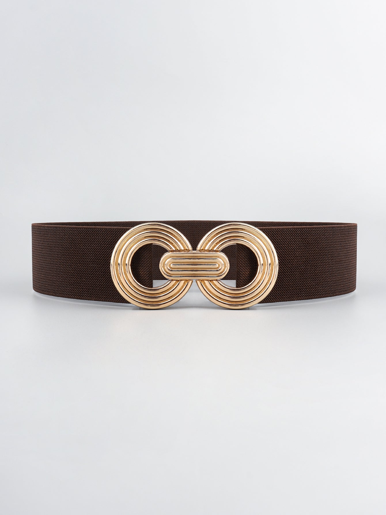 Geometric Buckle Elastic Wide Belt BLUE ZONE PLANET