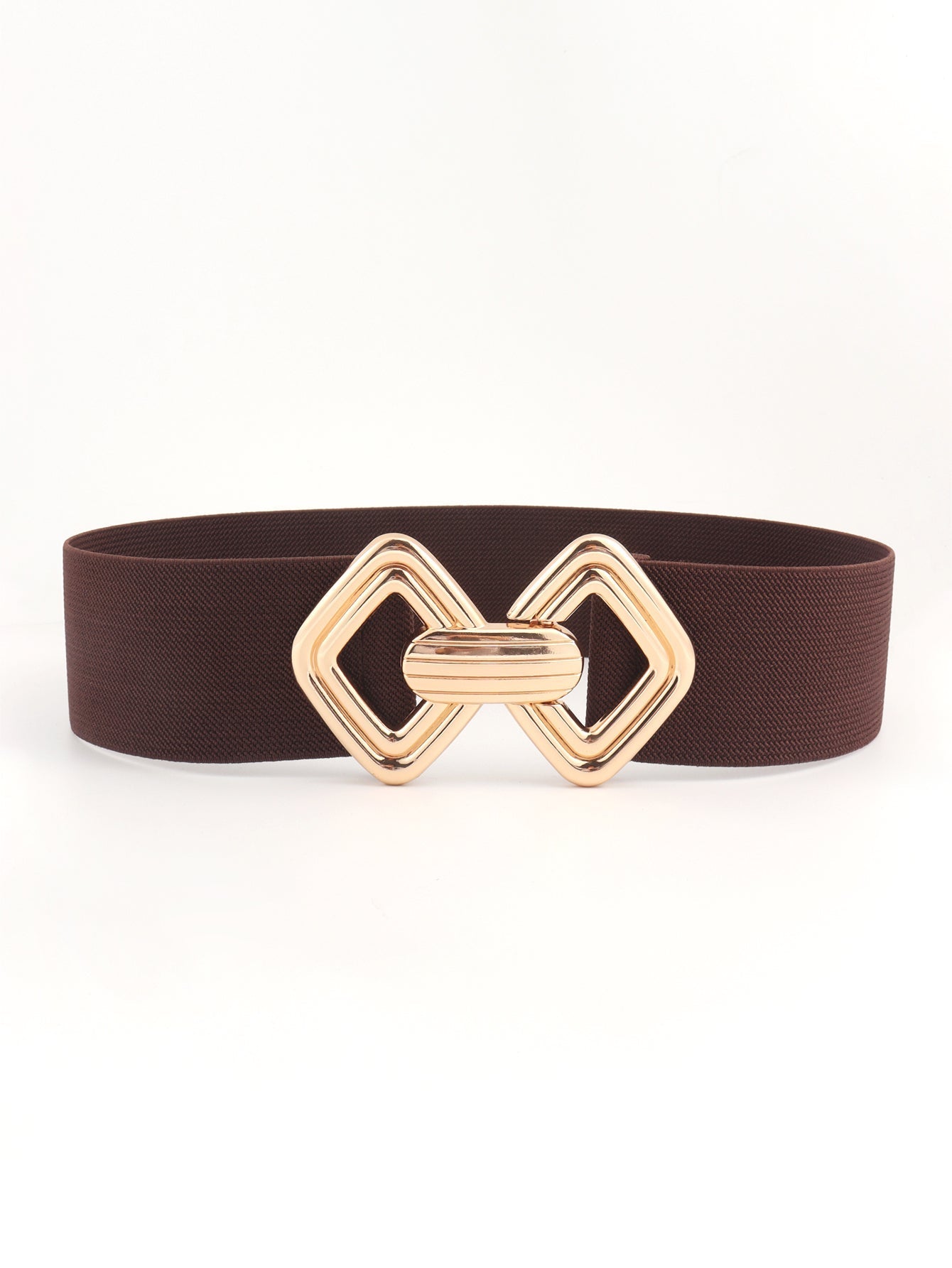 Geometric Buckle Elastic Wide Belt BLUE ZONE PLANET