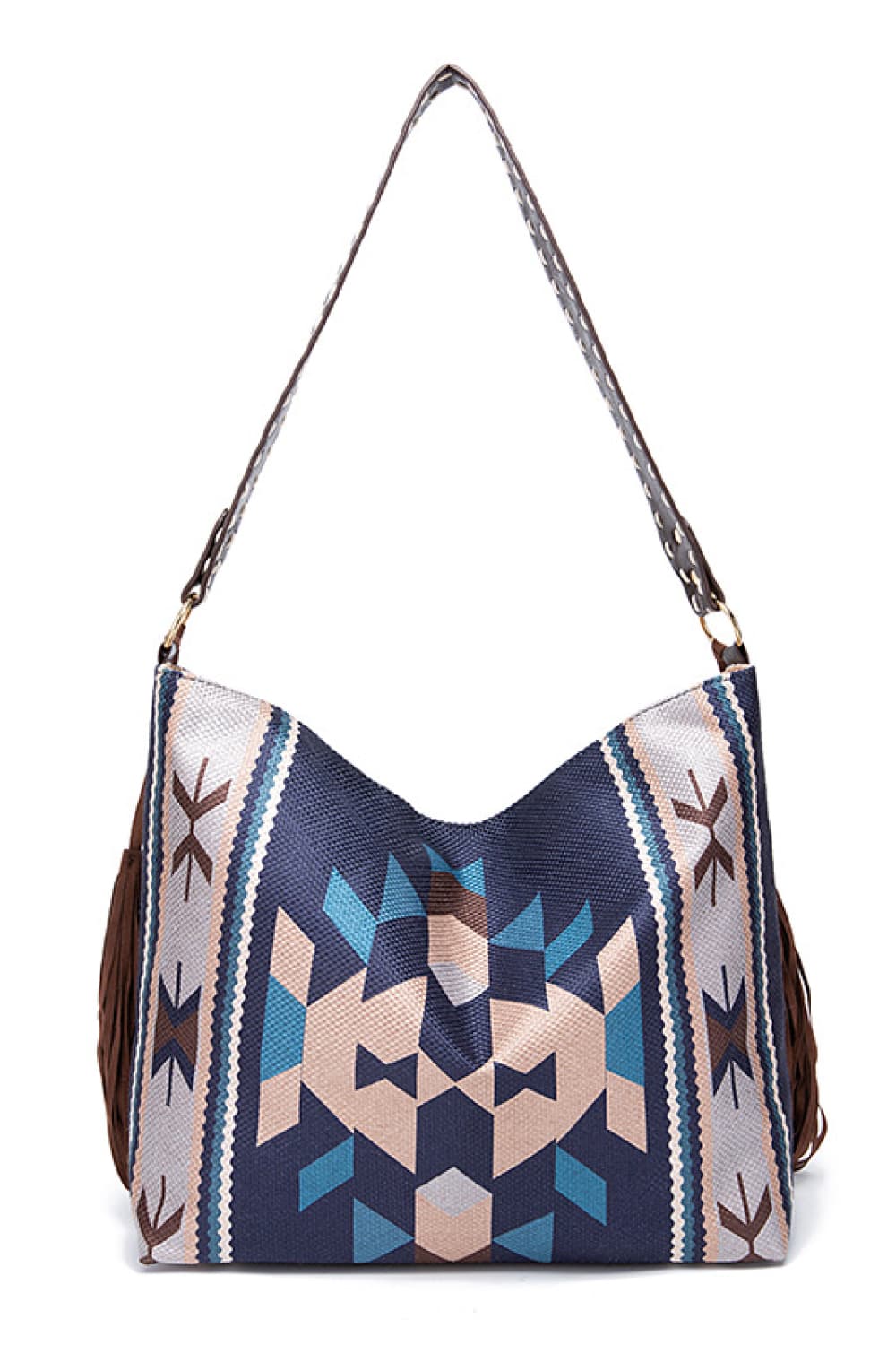 Geometric Canvas Tote Bag BLUE ZONE PLANET