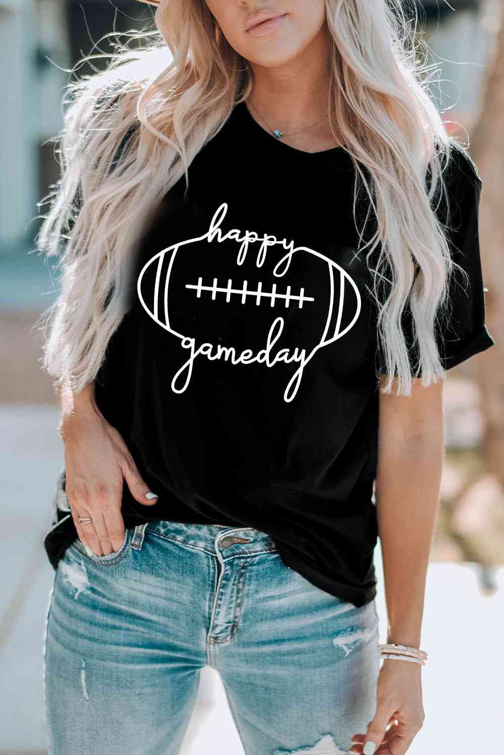 HAPPY GAMEDAY Graphic T-Shirt BLUE ZONE PLANET