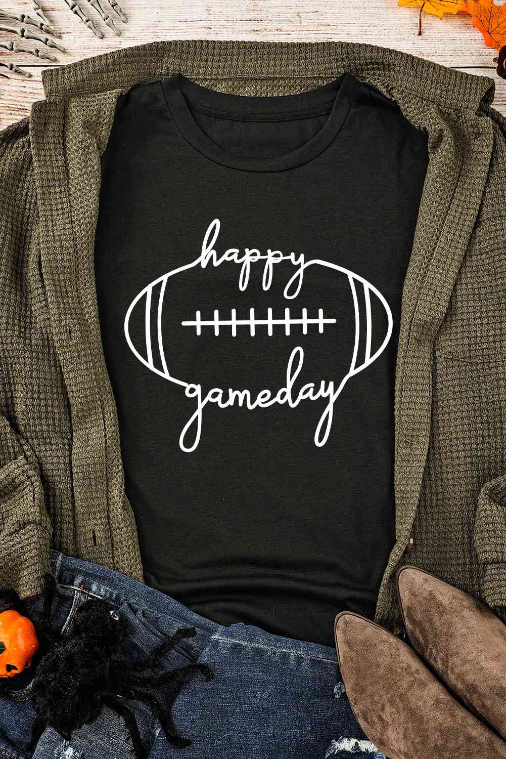 HAPPY GAMEDAY Graphic T-Shirt BLUE ZONE PLANET