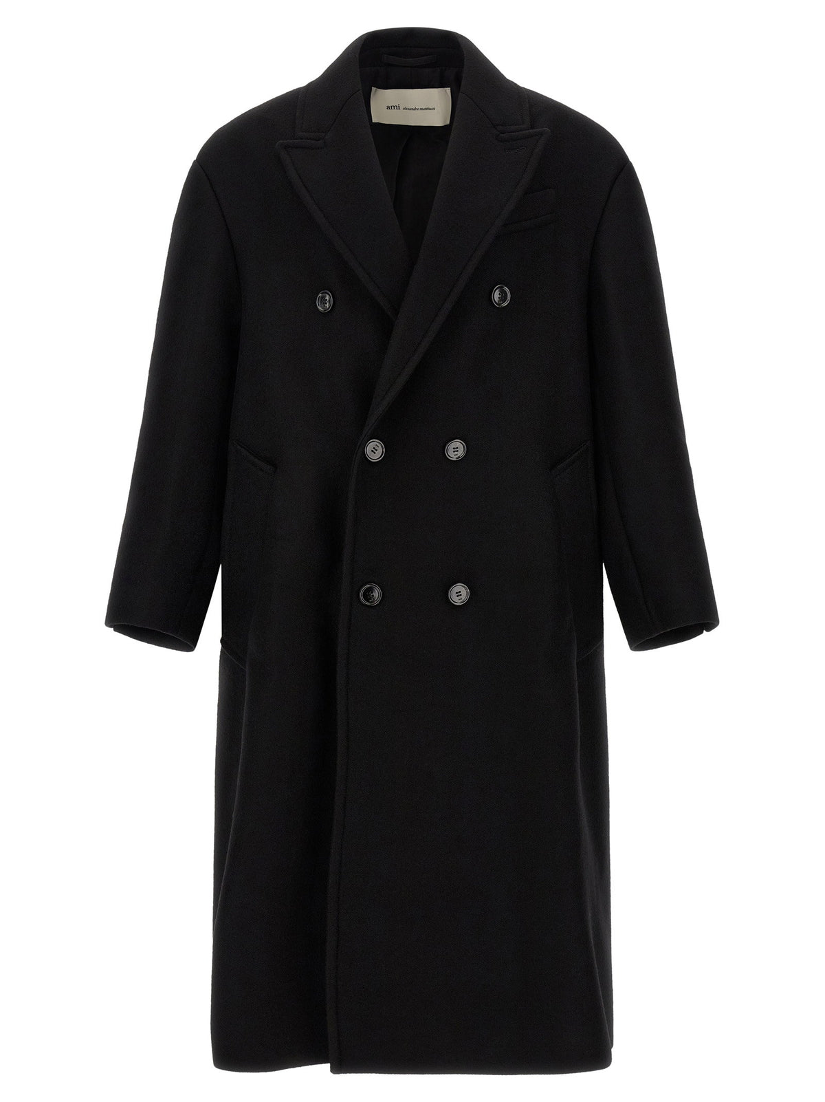 Ami Paris Gabardine Coat-Coats-[Adult]-[Female]-52 IT-Black-2022 Online Blue Zone Planet