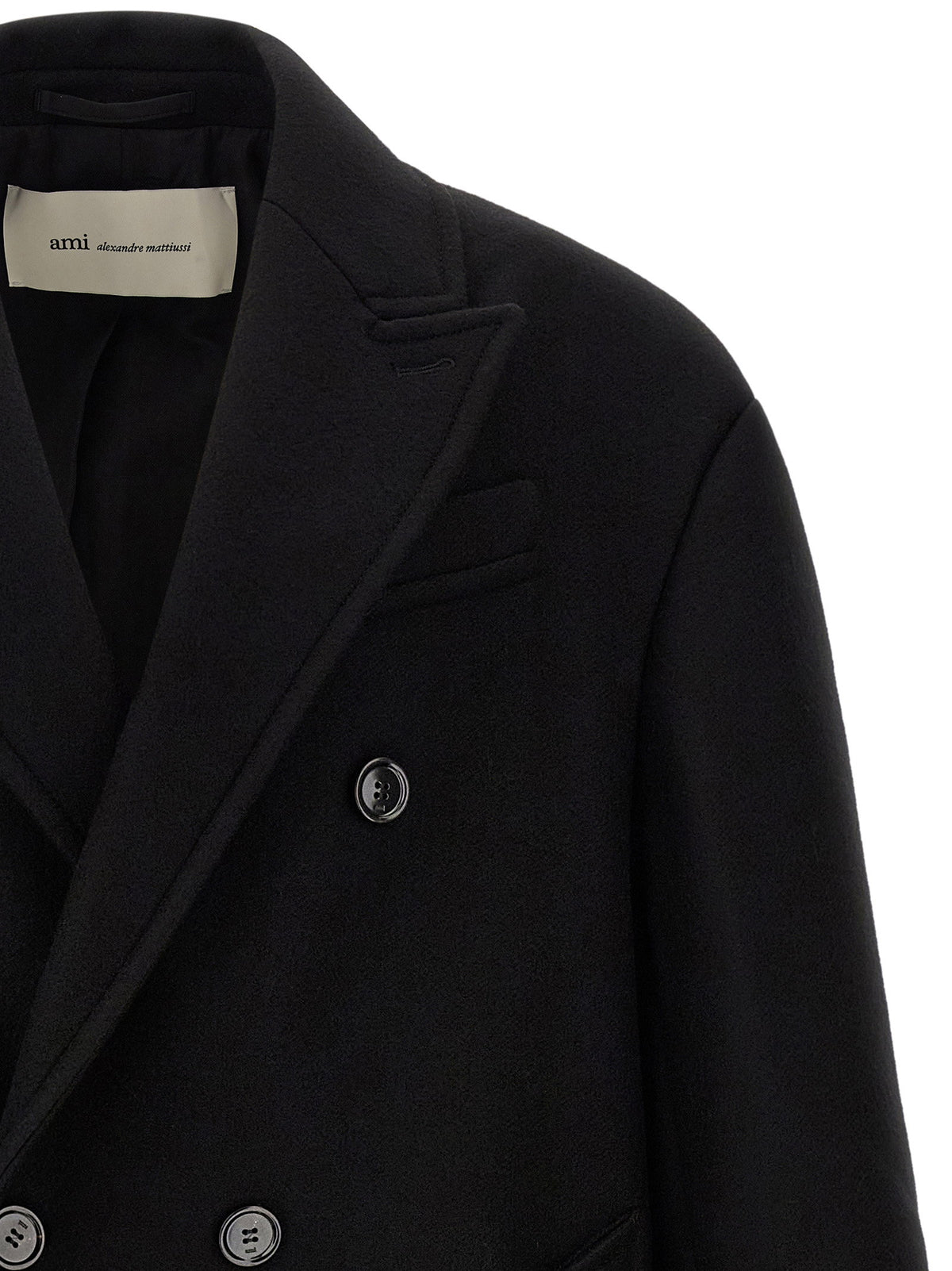 Ami Paris Gabardine Coat-Coats-[Adult]-[Female]-2022 Online Blue Zone Planet