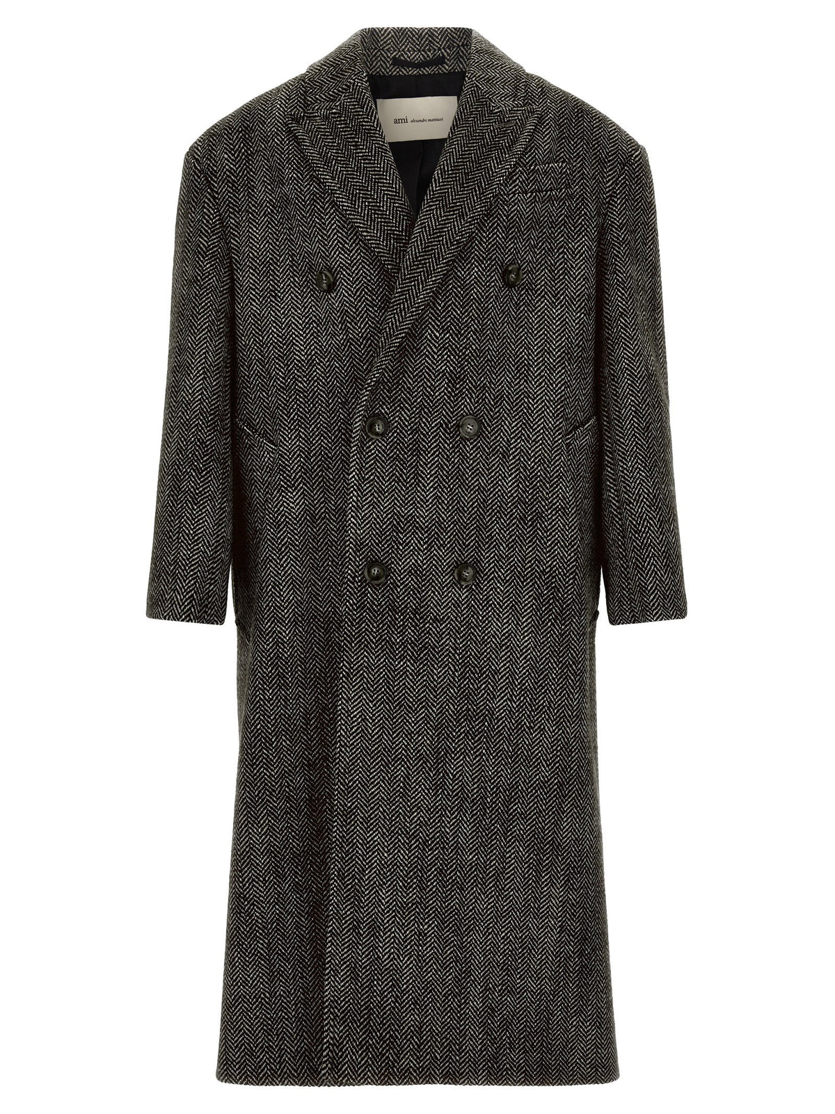 Ami Paris Double-breasted Coat-Coats-[Adult]-[Female]-50 IT-Black-2022 Online Blue Zone Planet