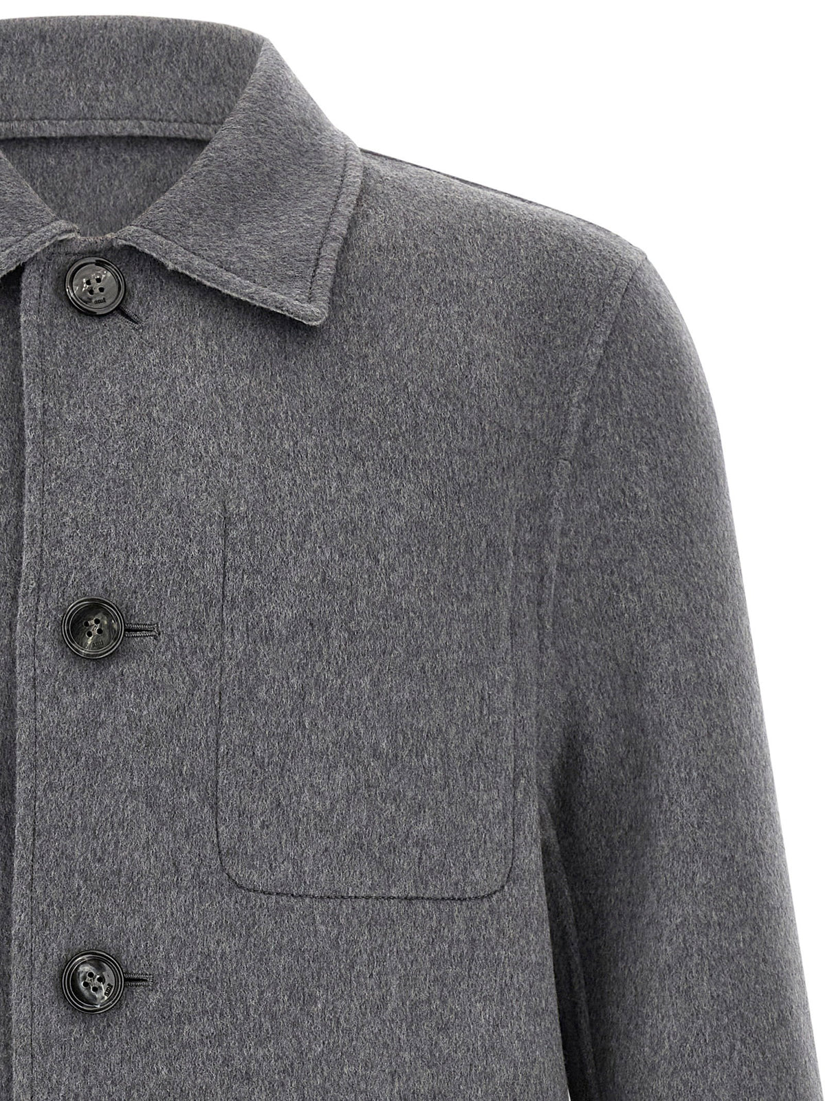 Ami Paris Grey Boule Jacket-Jackets-[Adult]-[Female]-2022 Online Blue Zone Planet