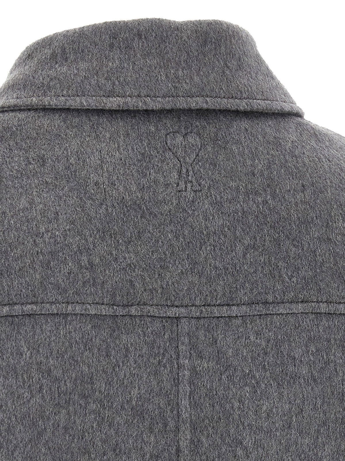 Ami Paris Grey Boule Jacket-Jackets-[Adult]-[Female]-2022 Online Blue Zone Planet