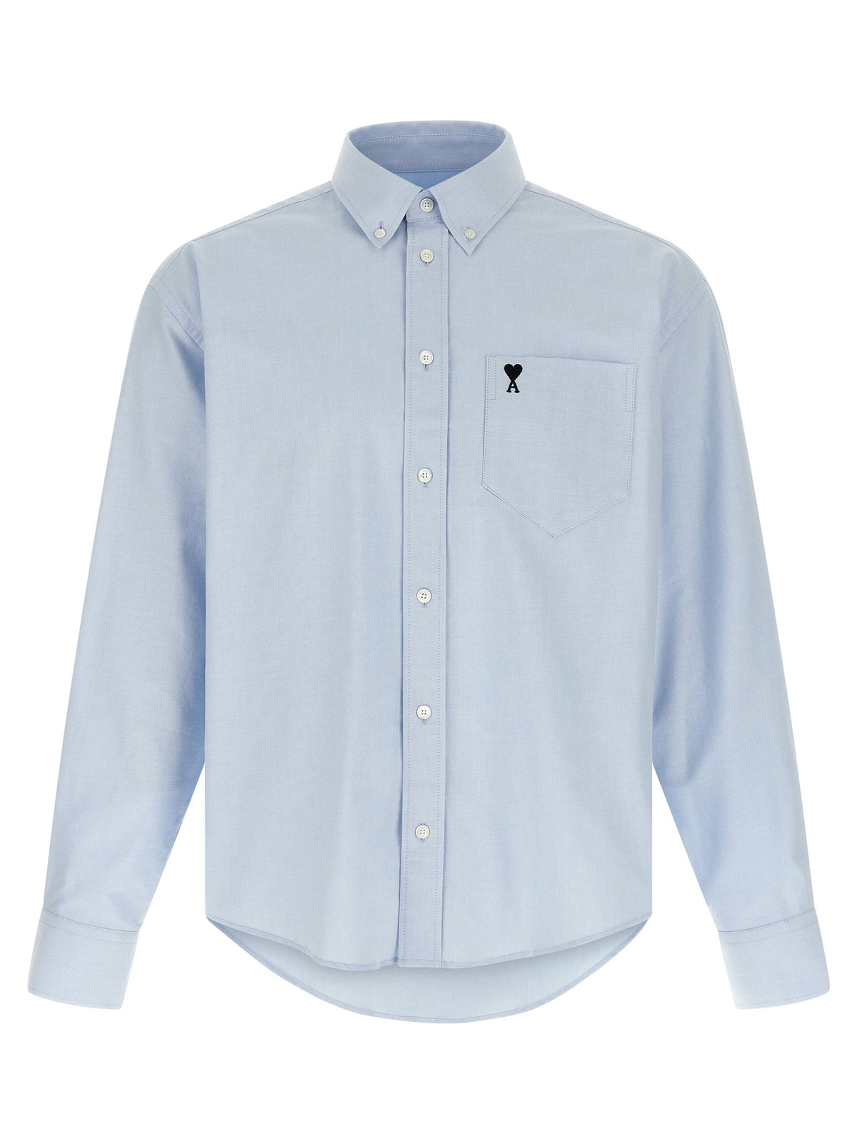 Ami Paris Ami De Coeur Shirt-Shirts-[Adult]-[Female]-43 cm-Light blue-2022 Online Blue Zone Planet