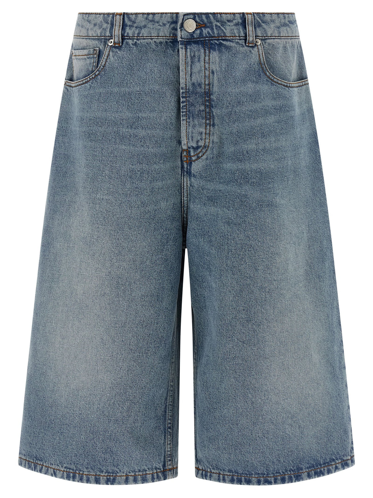 Ami Paris Denim Bermuda Shorts-Short Trousers-[Adult]-[Female]-34-Blue-2022 Online Blue Zone Planet