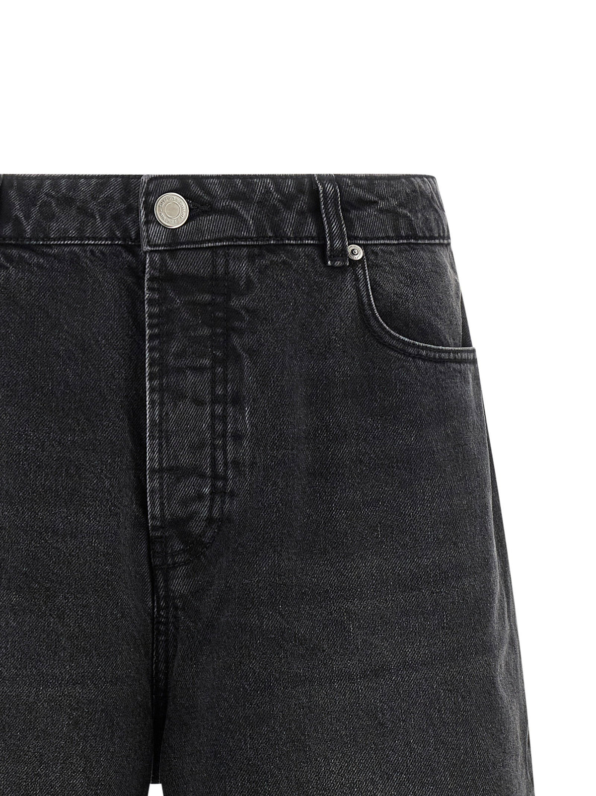 Ami Paris Denim Bermuda Shorts-Short Trousers-[Adult]-[Female]-2022 Online Blue Zone Planet