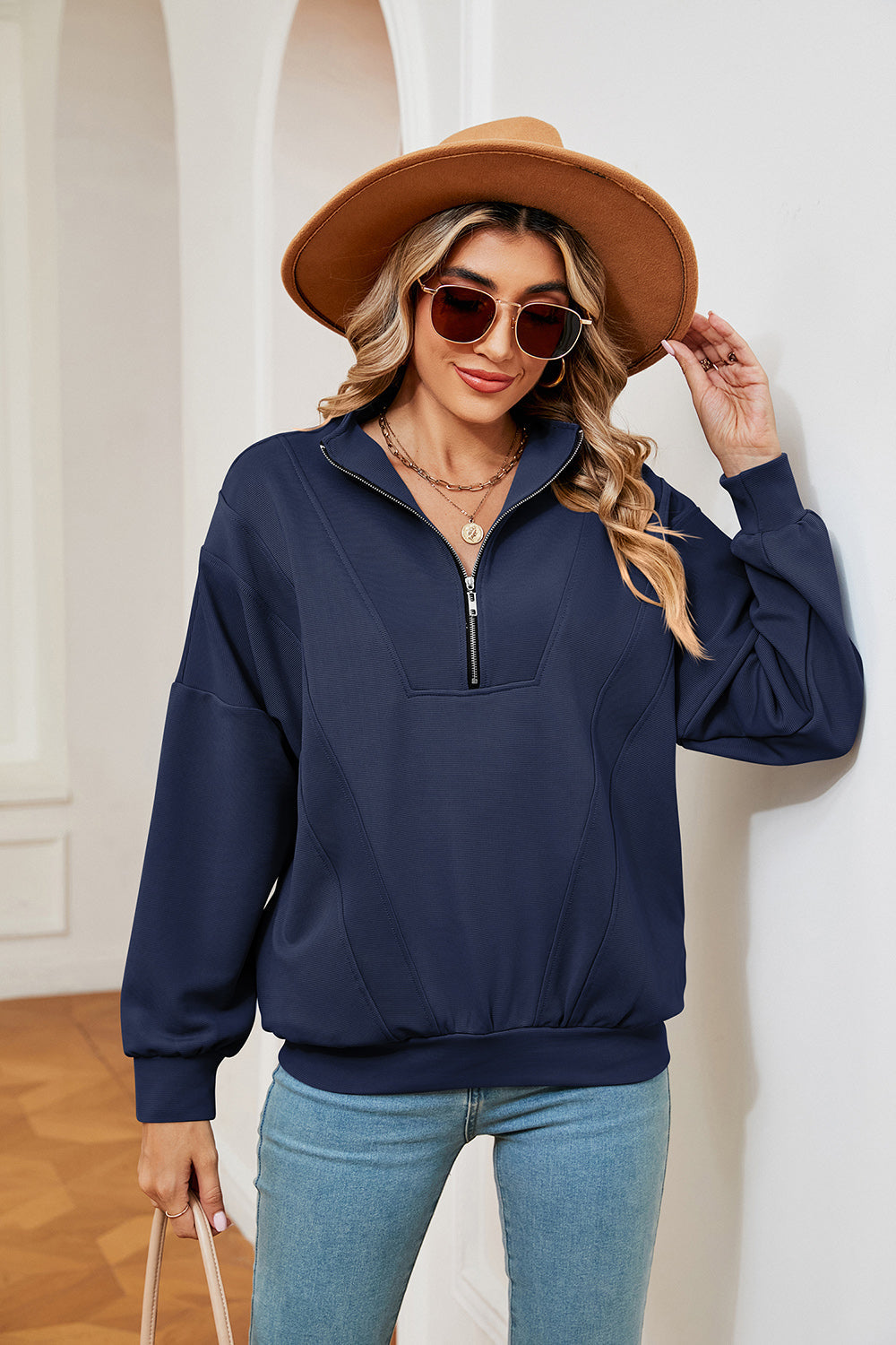 Half shoulder online sweatshirt