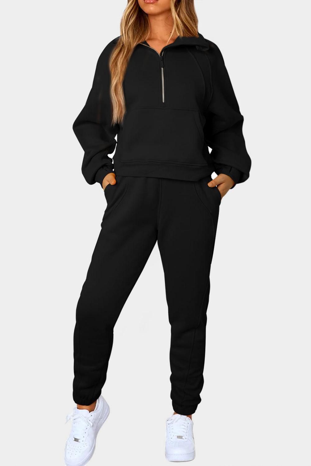 Half-Zip Sports Set with Pockets BLUE ZONE PLANET