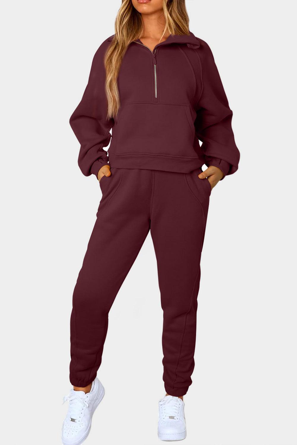 Half-Zip Sports Set with Pockets BLUE ZONE PLANET