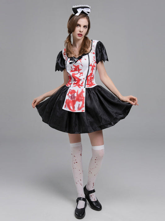 Halloween Horror Resident Evil Female Nurse Cosplay Costume BLUE ZONE PLANET