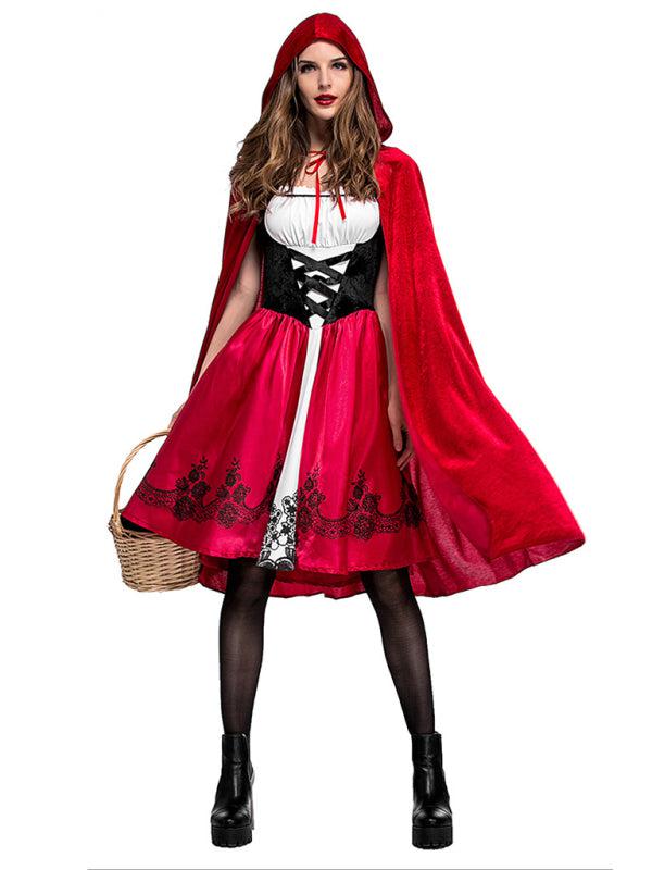 Halloween Little Red Riding Hood Adult Cosplay Party Costume BLUE ZONE PLANET