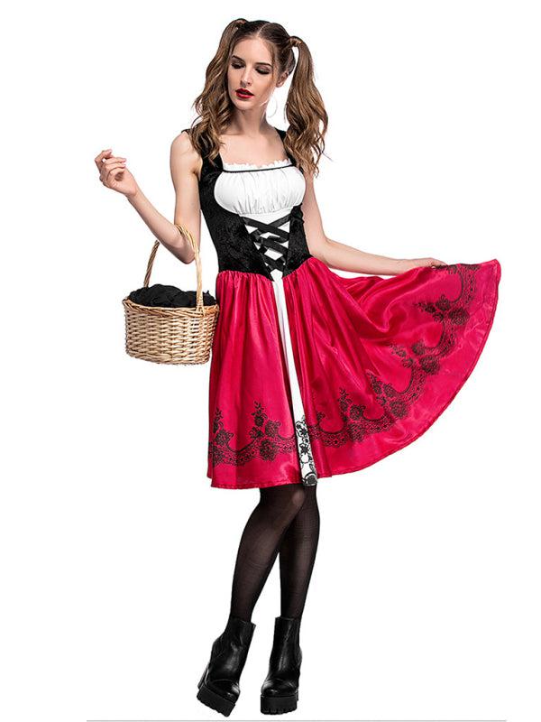 Halloween Little Red Riding Hood Adult Cosplay Party Costume BLUE ZONE PLANET