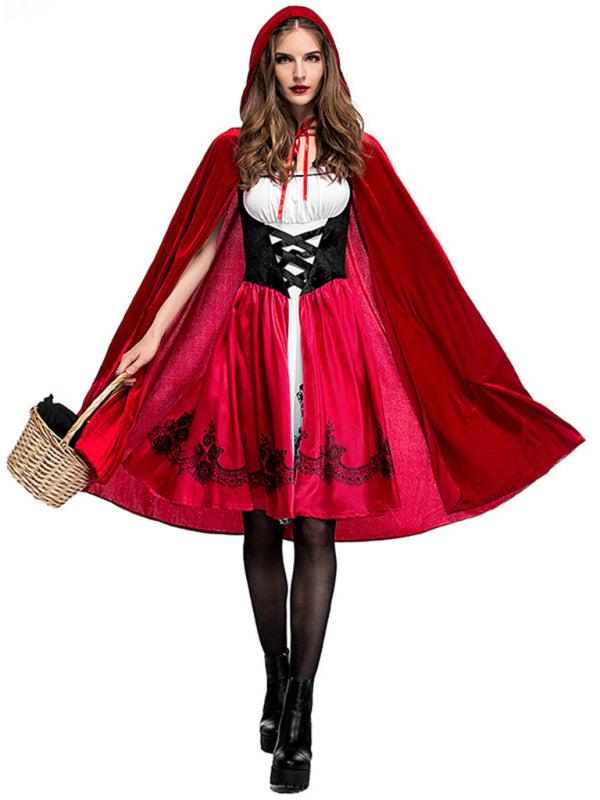 Halloween Little Red Riding Hood Adult Cosplay Party Costume BLUE ZONE PLANET