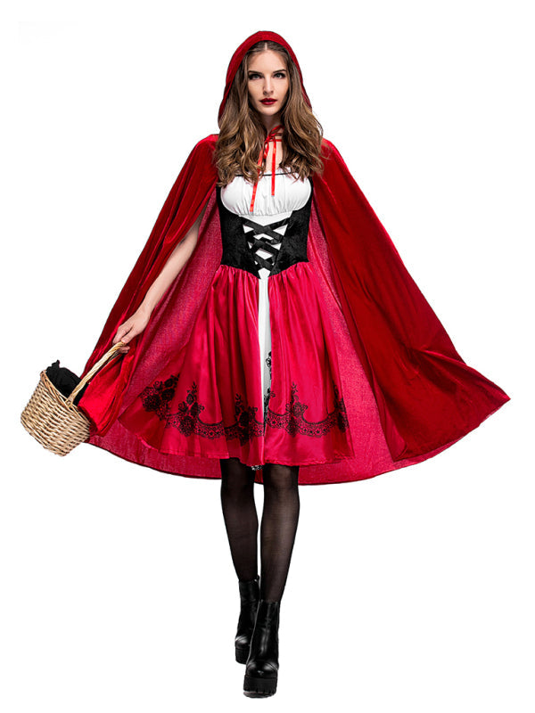 Halloween little red riding hood costume adult cosplay party costume BLUE ZONE PLANET