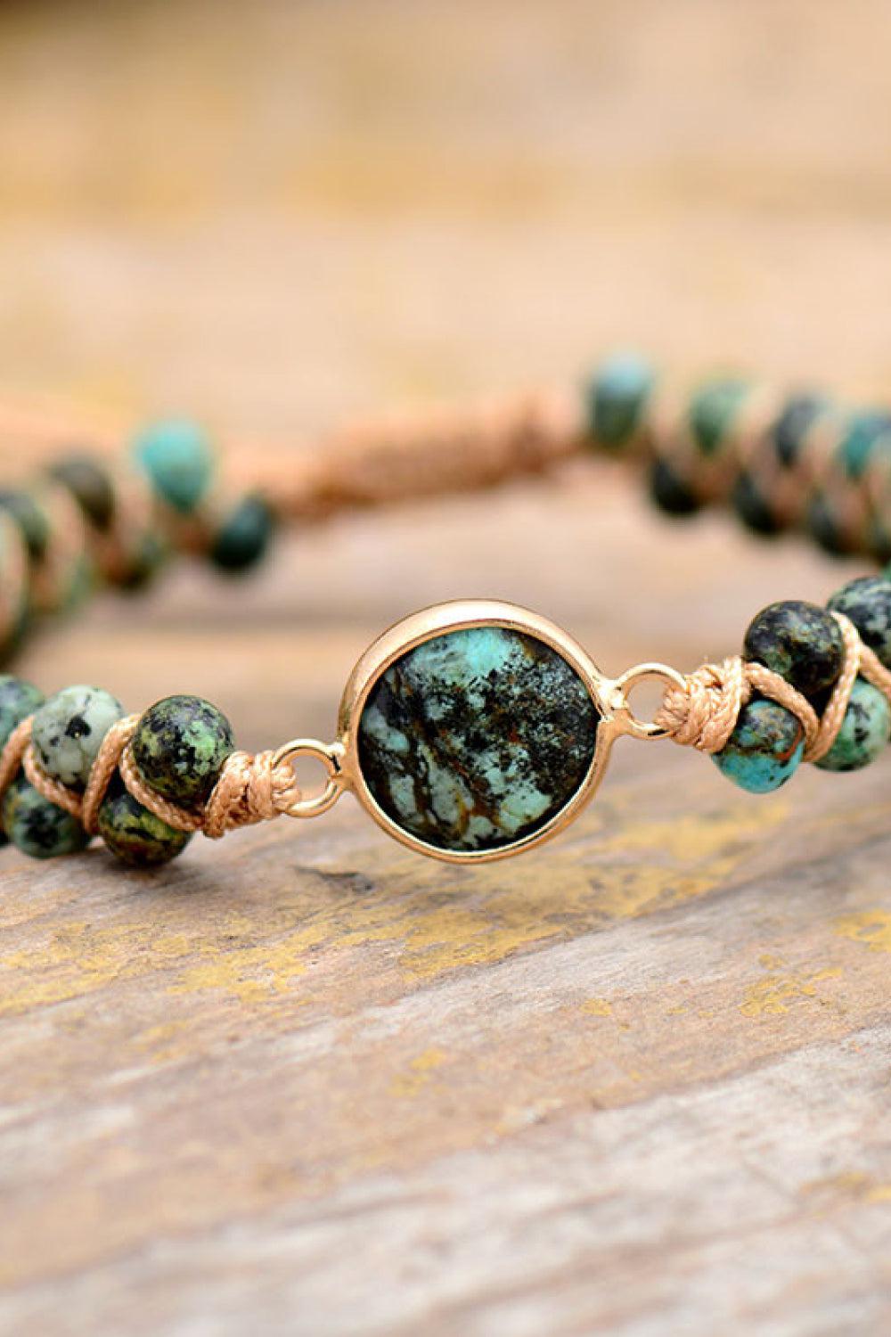 Handmade Beaded Copper Bracelet BLUE ZONE PLANET