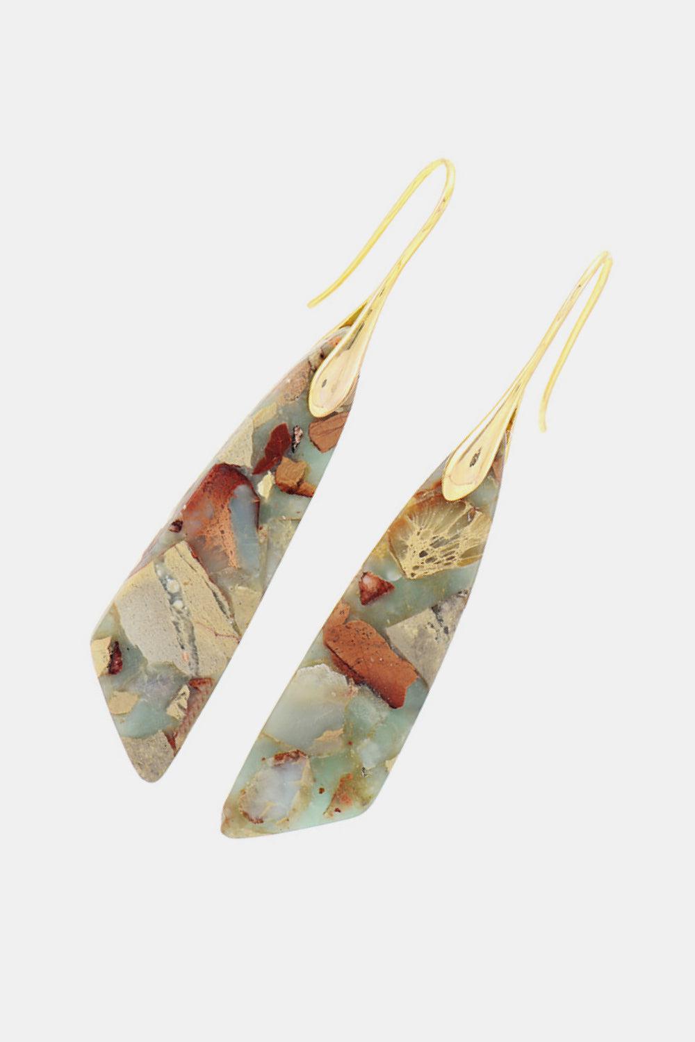 Handmade Natural Stone Dangle Earrings BLUE ZONE PLANET