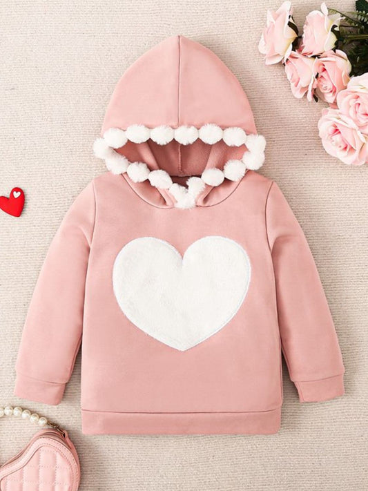 Heart Graphic Hooded Sweatshirt-TOPS / DRESSES-[Adult]-[Female]-Peach-4T-2022 Online Blue Zone Planet