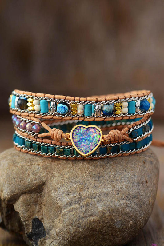 Heart Layered Bracelet BLUE ZONE PLANET