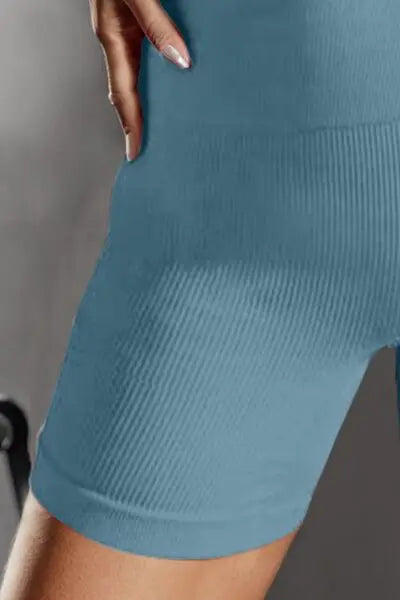 High Waist Active Shorts BLUE ZONE PLANET