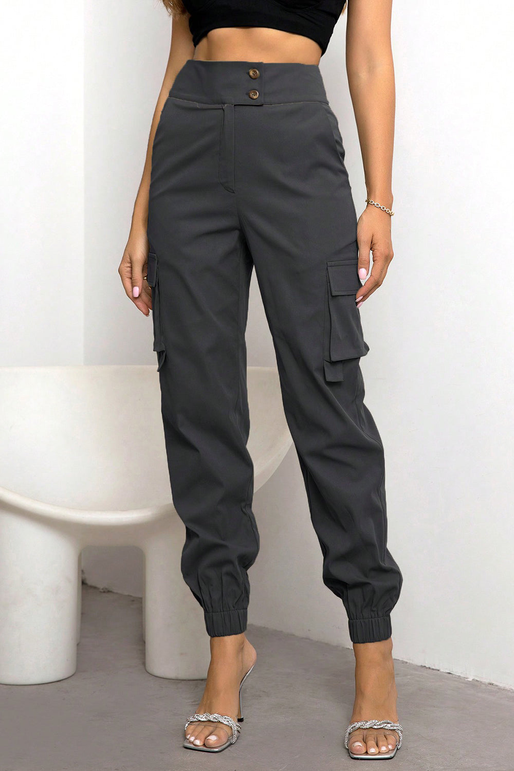 High Waist Cargo Pants BLUE ZONE PLANET