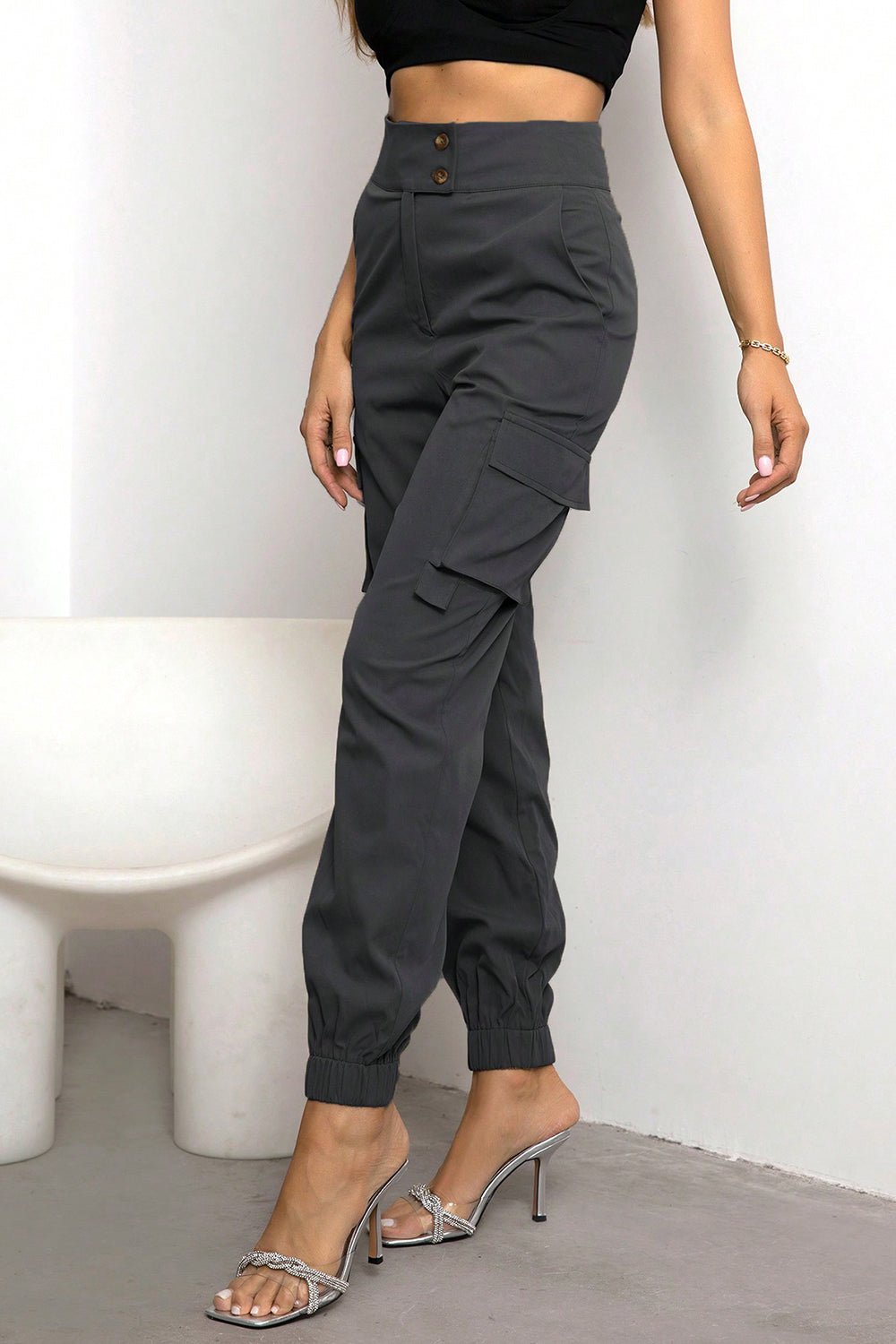 High Waist Cargo Pants BLUE ZONE PLANET