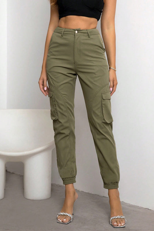 High Waist Cargo Pants BLUE ZONE PLANET