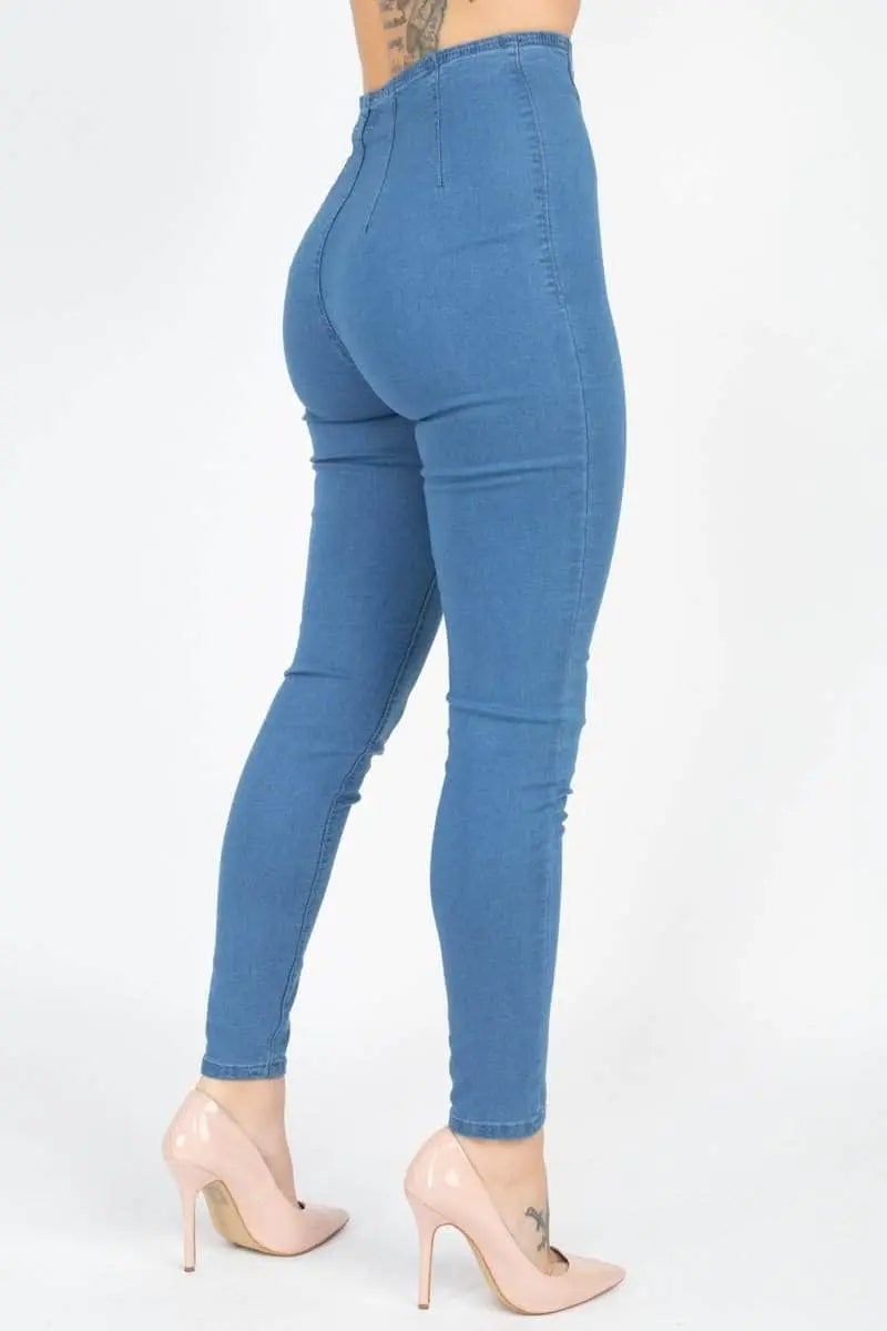 High Waist Denim Jeans Blue Zone Planet