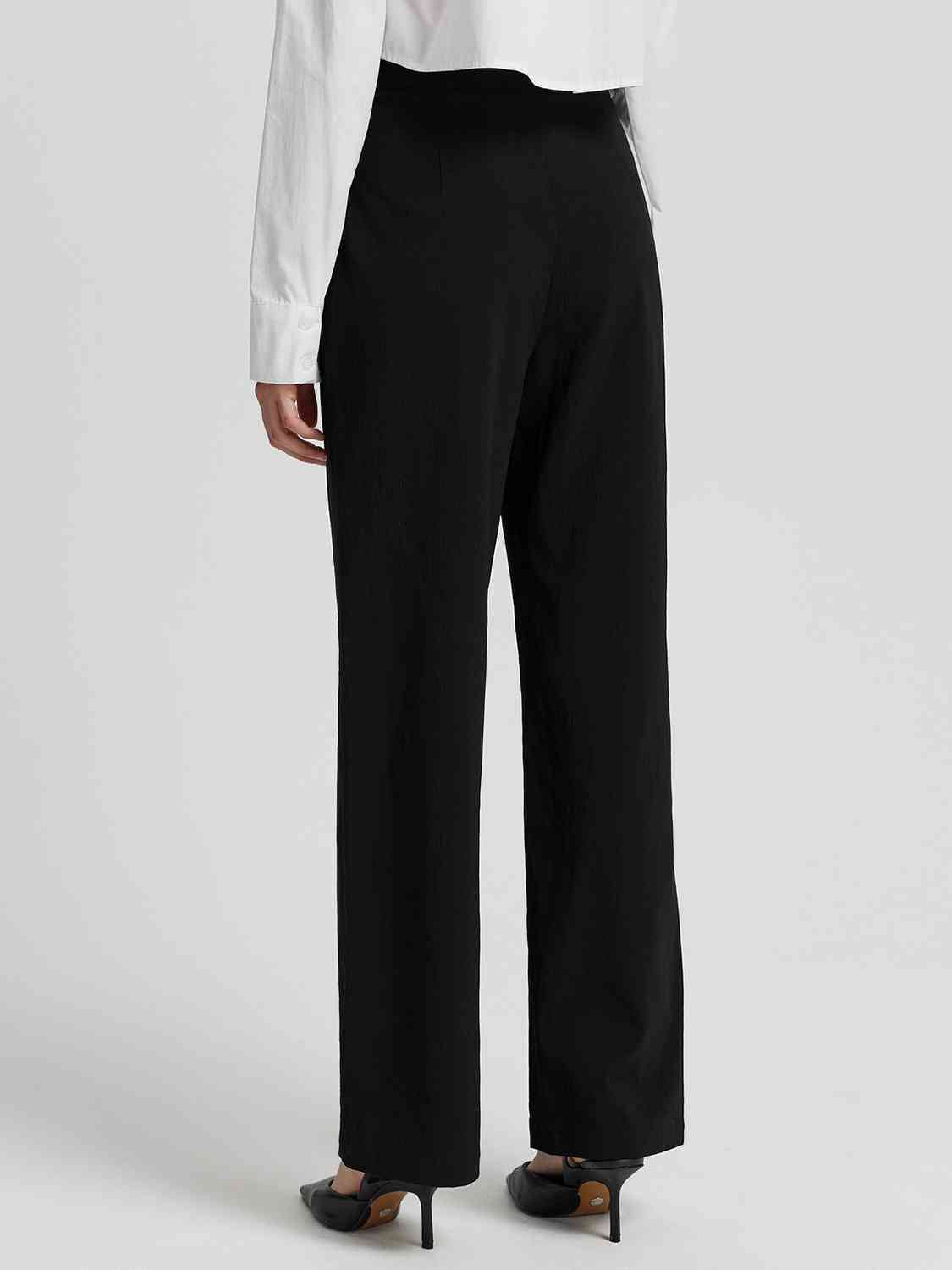 High Waist Straight Pants BLUE ZONE PLANET