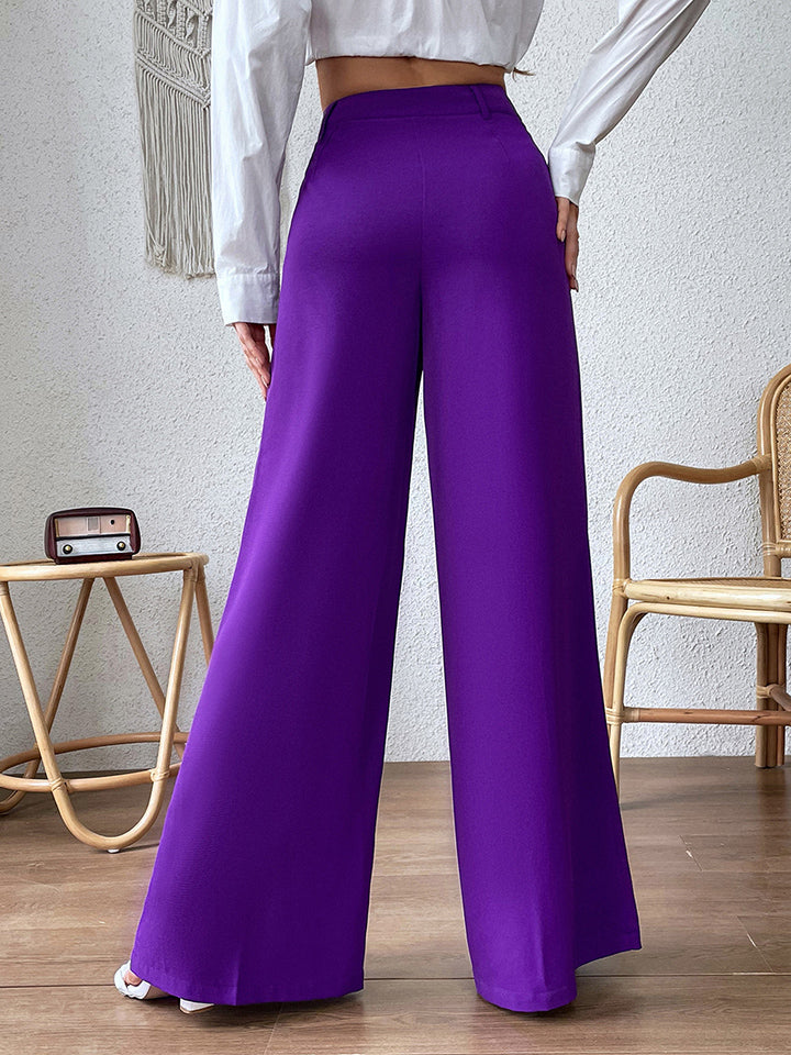 High Waist Wide Leg Pants BLUE ZONE PLANET