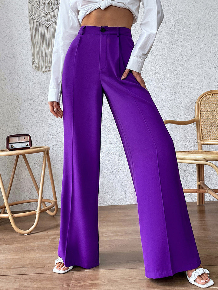 High Waist Wide Leg Pants BLUE ZONE PLANET