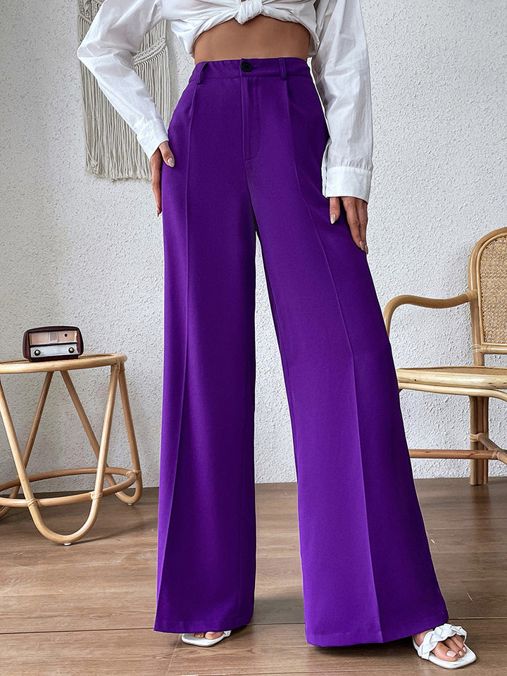 High Waist Wide Leg Pants BLUE ZONE PLANET