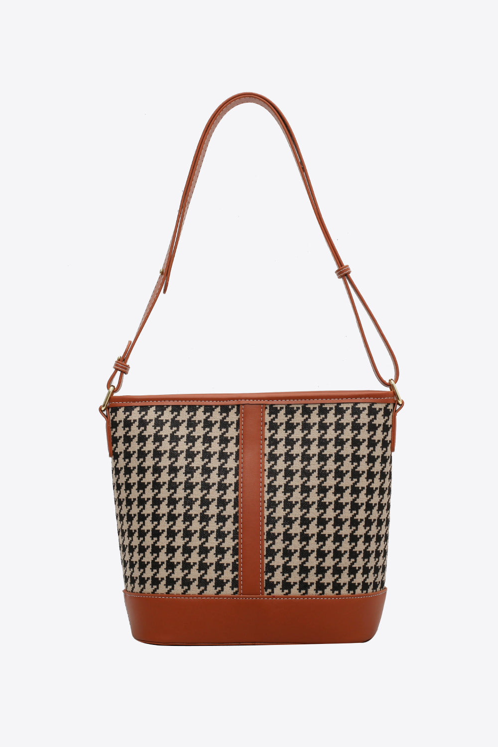 Houndstooth PU Leather Shoulder Bag BLUE ZONE PLANET