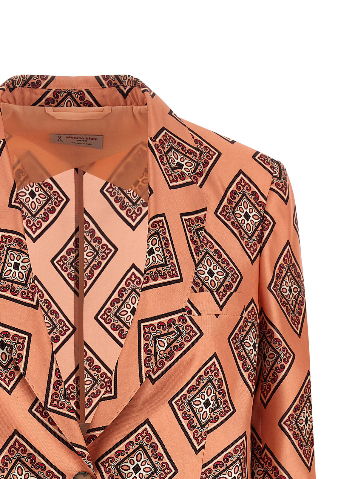 Alberto Biani Tie Print Blazer-Jackets-[Adult]-[Female]-2022 Online Blue Zone Planet