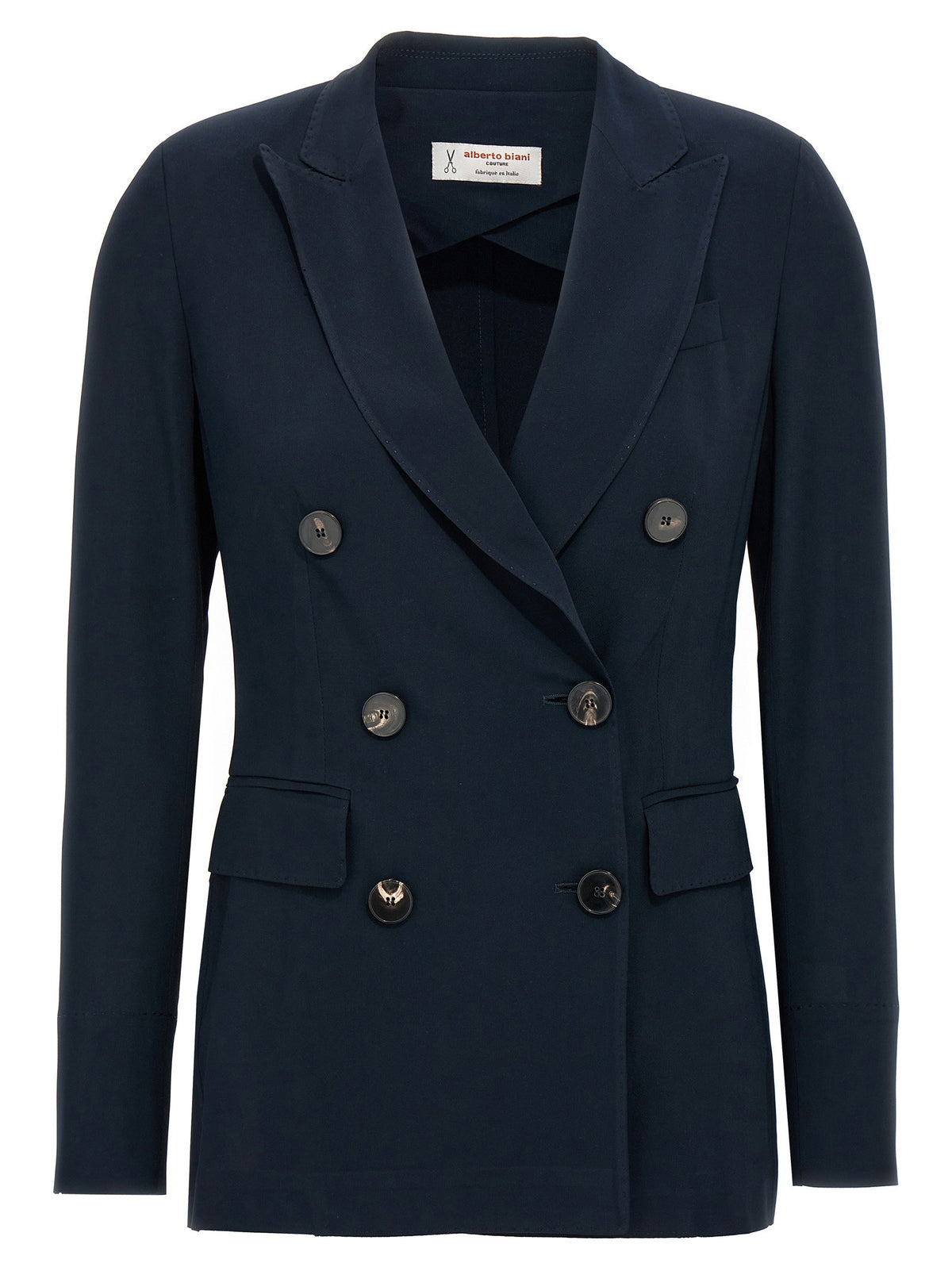 Alberto Biani Double-breasted Blazer-Jackets-[Adult]-[Female]-40 IT-Blue-2022 Online Blue Zone Planet