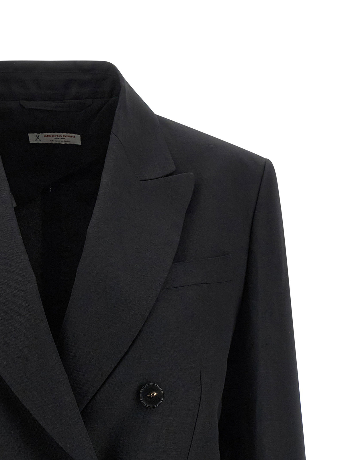 Alberto Biani Linen Viscose Blazer-Jackets-[Adult]-[Female]-2022 Online Blue Zone Planet