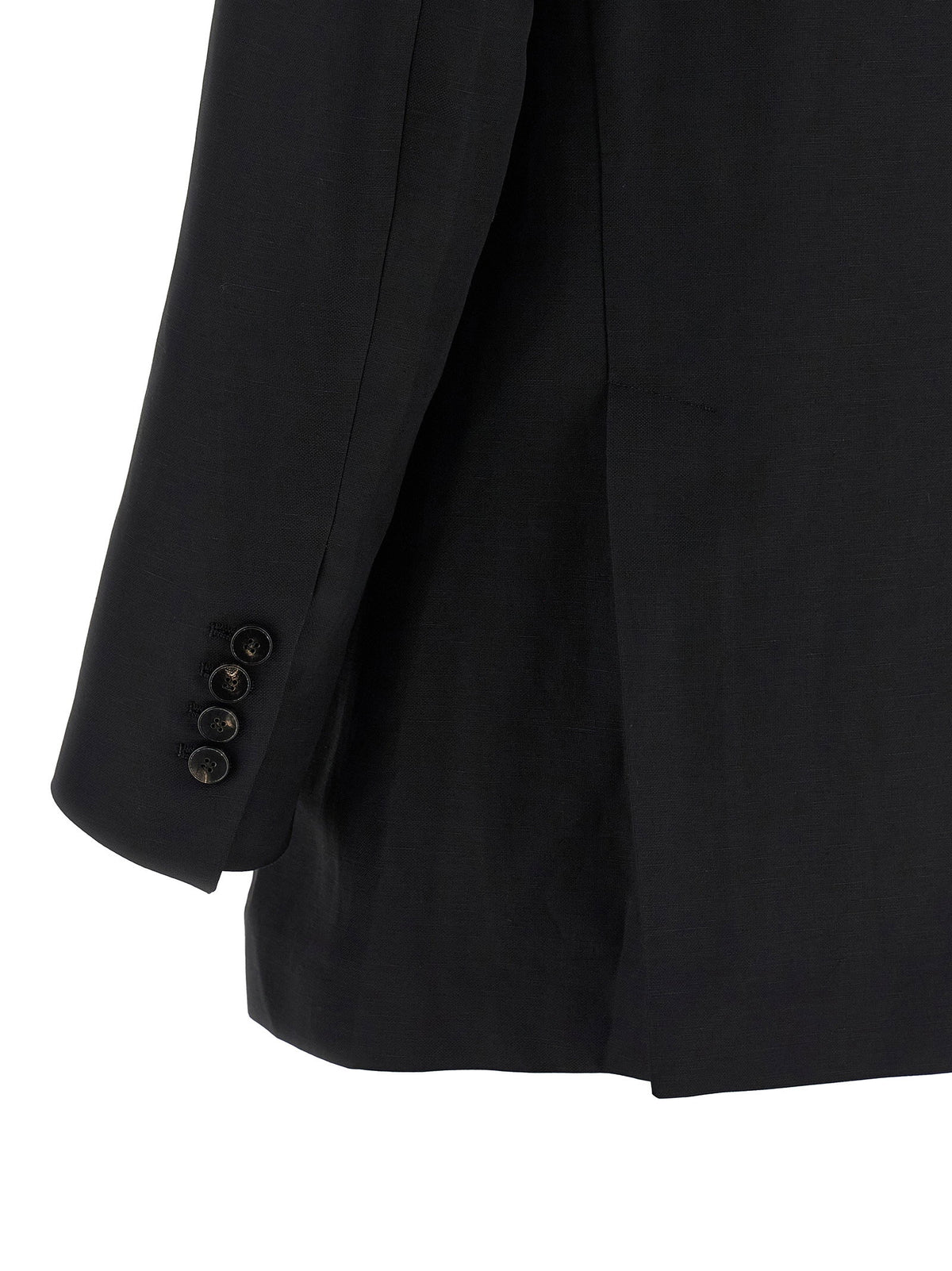 Alberto Biani Linen Viscose Blazer-Jackets-[Adult]-[Female]-2022 Online Blue Zone Planet