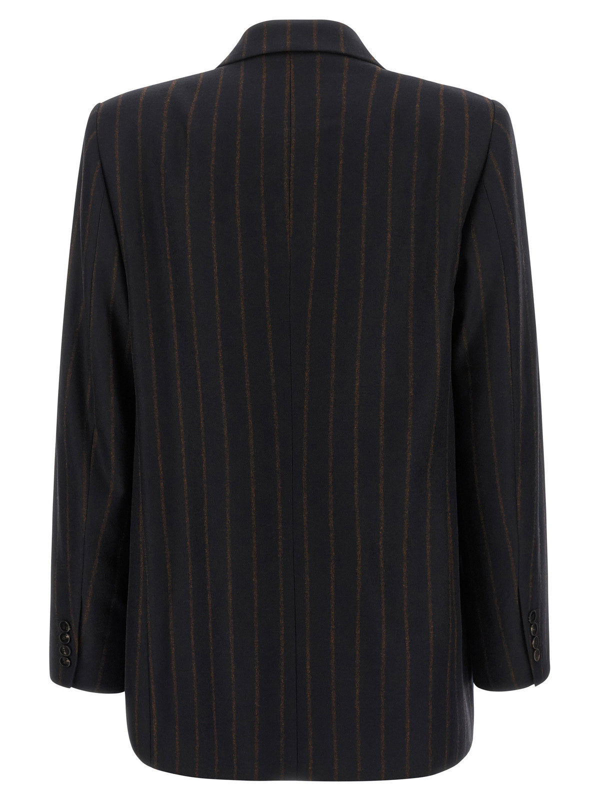 Alberto Biani Pinstripe Flannel Blazer-Jackets-[Adult]-[Female]-2022 Online Blue Zone Planet