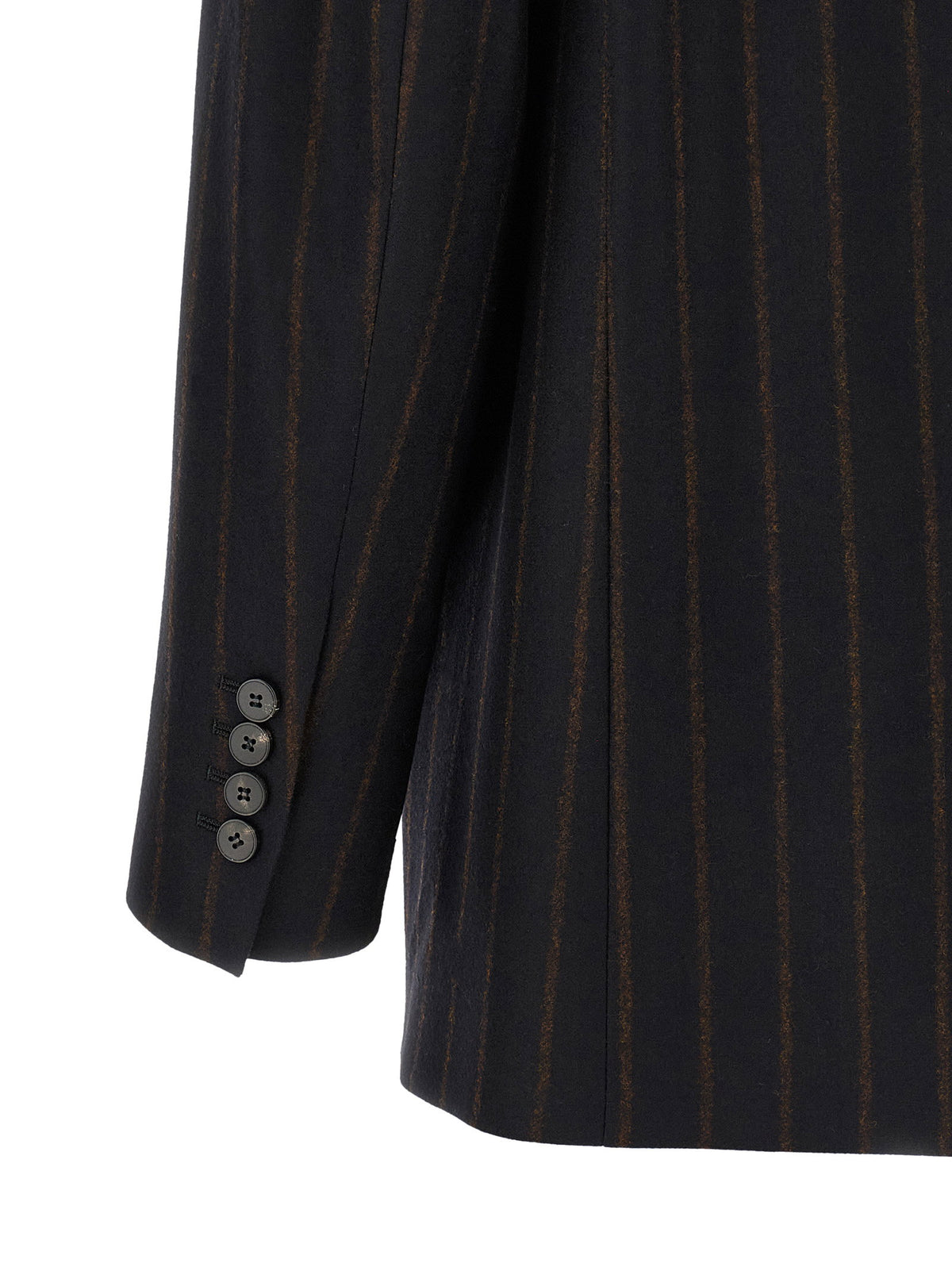 Alberto Biani Pinstripe Flannel Blazer-Jackets-[Adult]-[Female]-2022 Online Blue Zone Planet