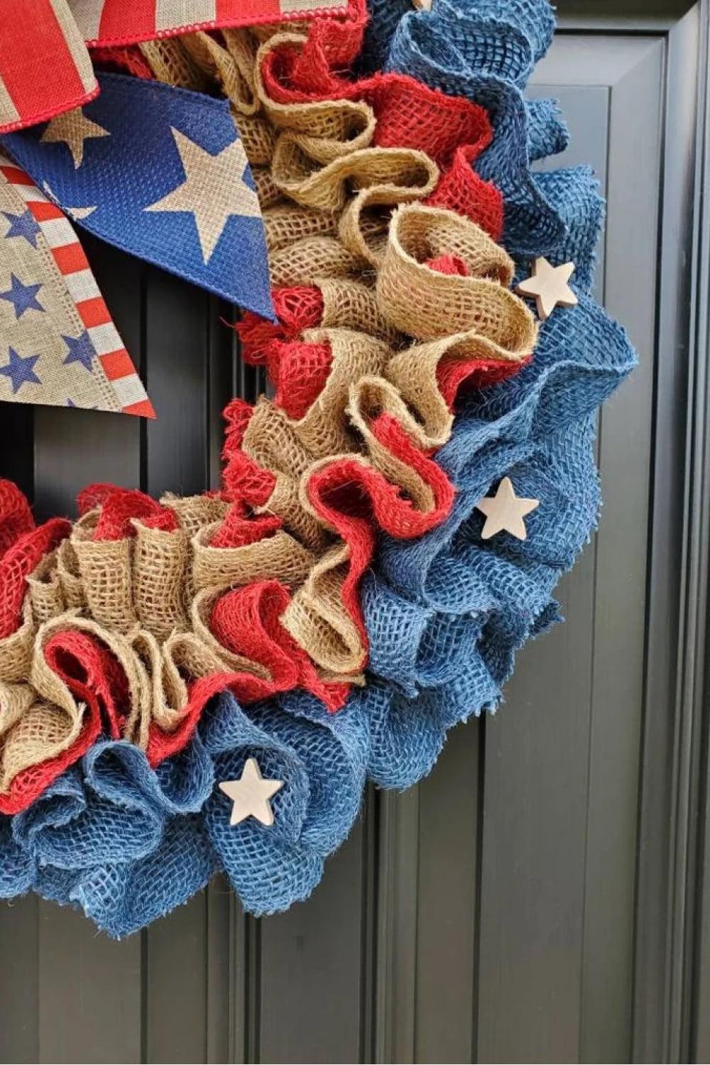 Independence Day Knit Wall Wreath BLUE ZONE PLANET